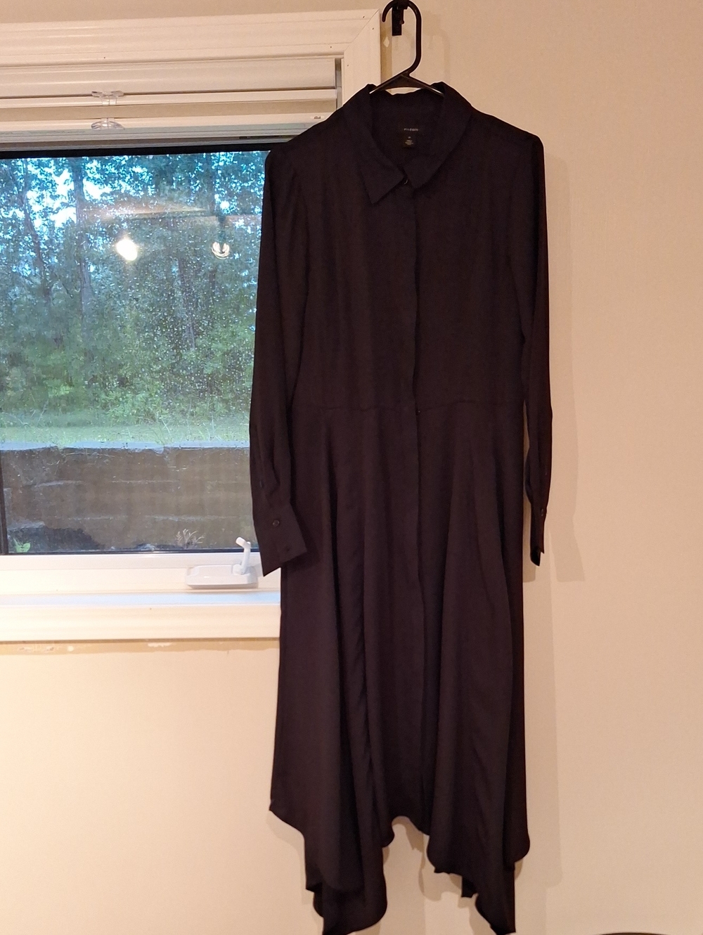 Halogen Black Long Sleeve Shirt Dress